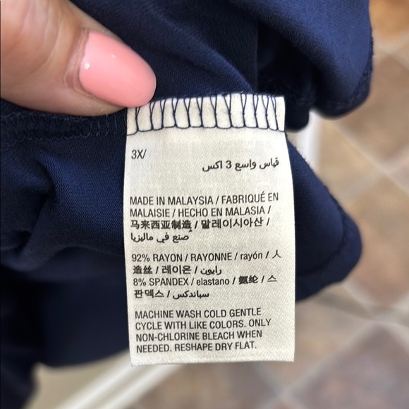 Style & Co. Blue Oversized 3/4 Sleeve Tunic - Picture 4 of 5